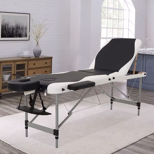 Livingandhome Professional Foldable Massage Table - Black