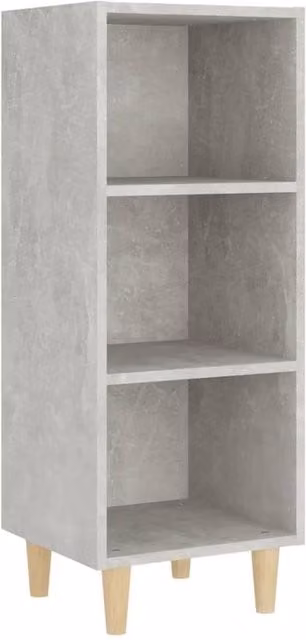 Berkfield Home Concrete Grey Sideboard in Engineered Wood, W/D/H: 34.5 x 32.5 x 90 cm