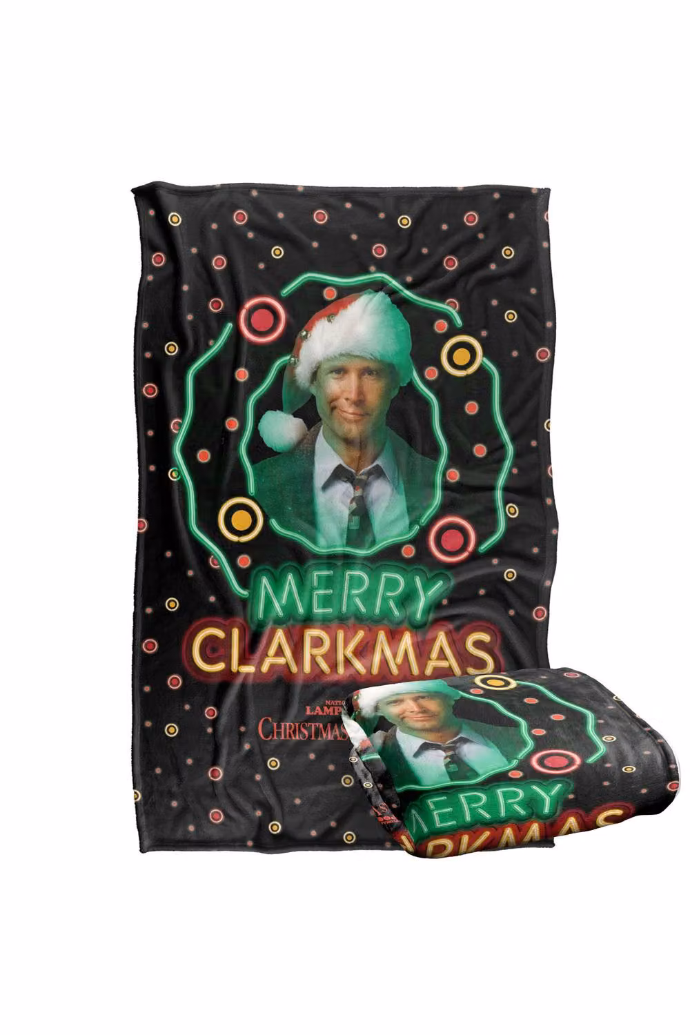 Warner Bros. Christmas Vacation Merry Clarkmas Super Soft Fluffy Polyester Throw Blanket, Large, Multicolour – 2