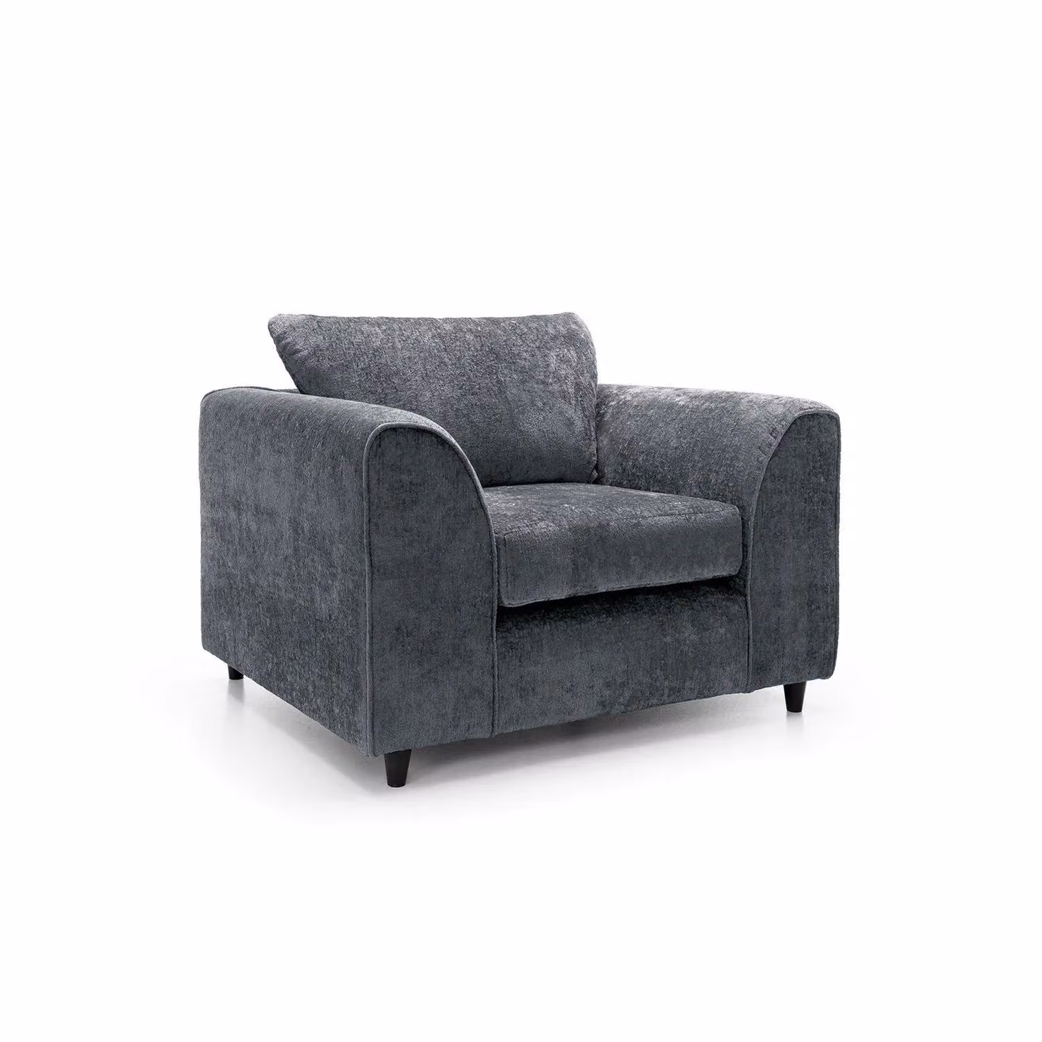 Abakus Direct Harriet Crushed Chenille Armchair in Dark Grey – 2