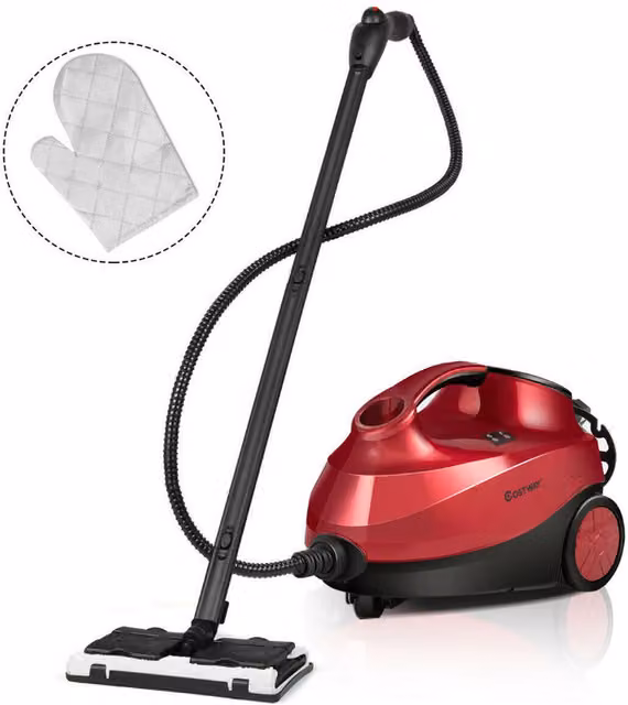 Costway Multipurpose Floor Steam Cleaner in Red