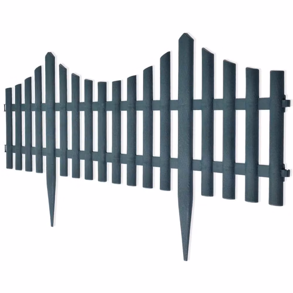 Berkfield Home 17 Piece Green Plastic Lawn Dividers, 10 m – 3