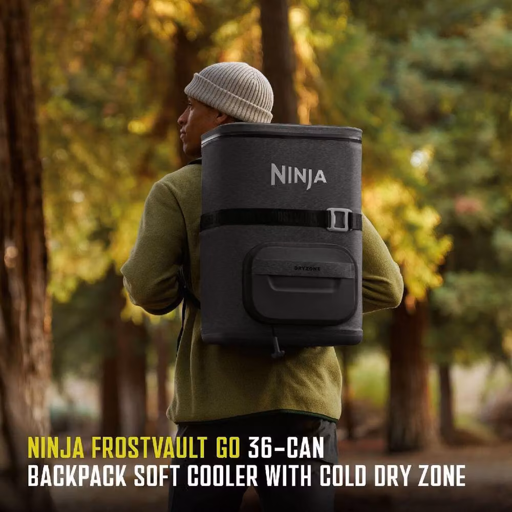 Ninja FrostVault Go 23L Portable Soft Cooler Backpack, Grey, FF136EUUK – 3