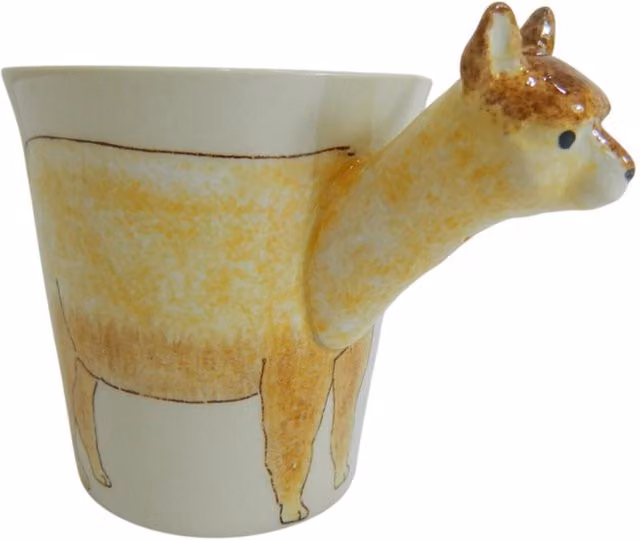 On Trade Winds Brown and White Ceramic Mug for Adults