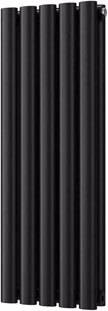 Omeara Black Designer Double Panel Radiator with Feet