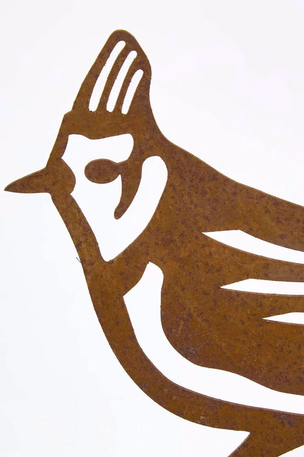 Homescapes Brown Rustic Metal Crested Tit Bird Garden Fence Topper – 3