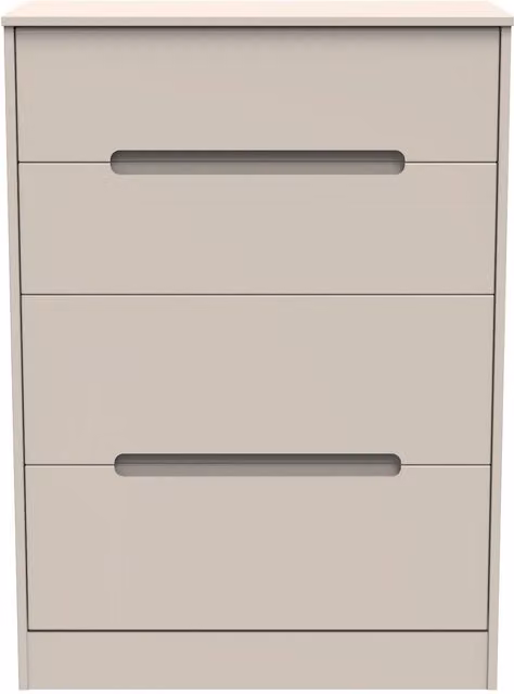 Ready Assembled 2 U Bristol 4 Drawer Deep Chest in Taupe