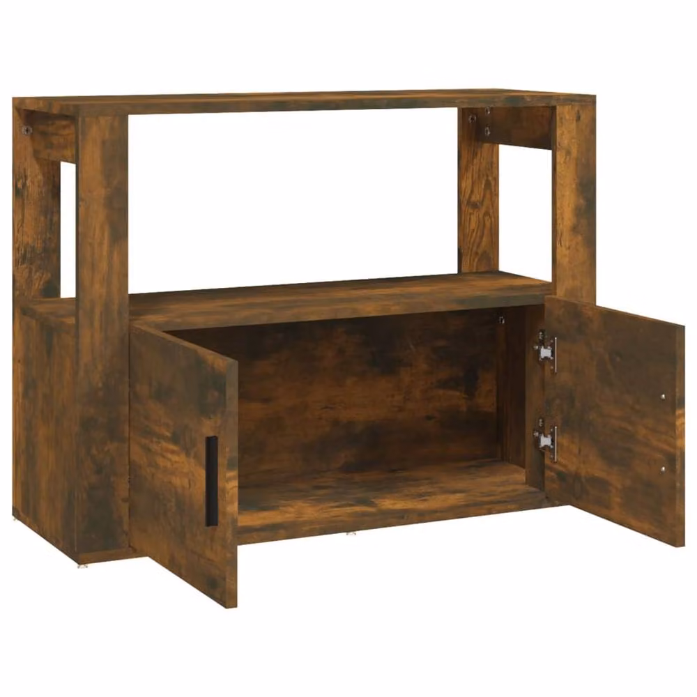 Berkfield Home Smoked Oak Sideboard in Brown, W/D/H: 80 x 30 x 60 cm – 3