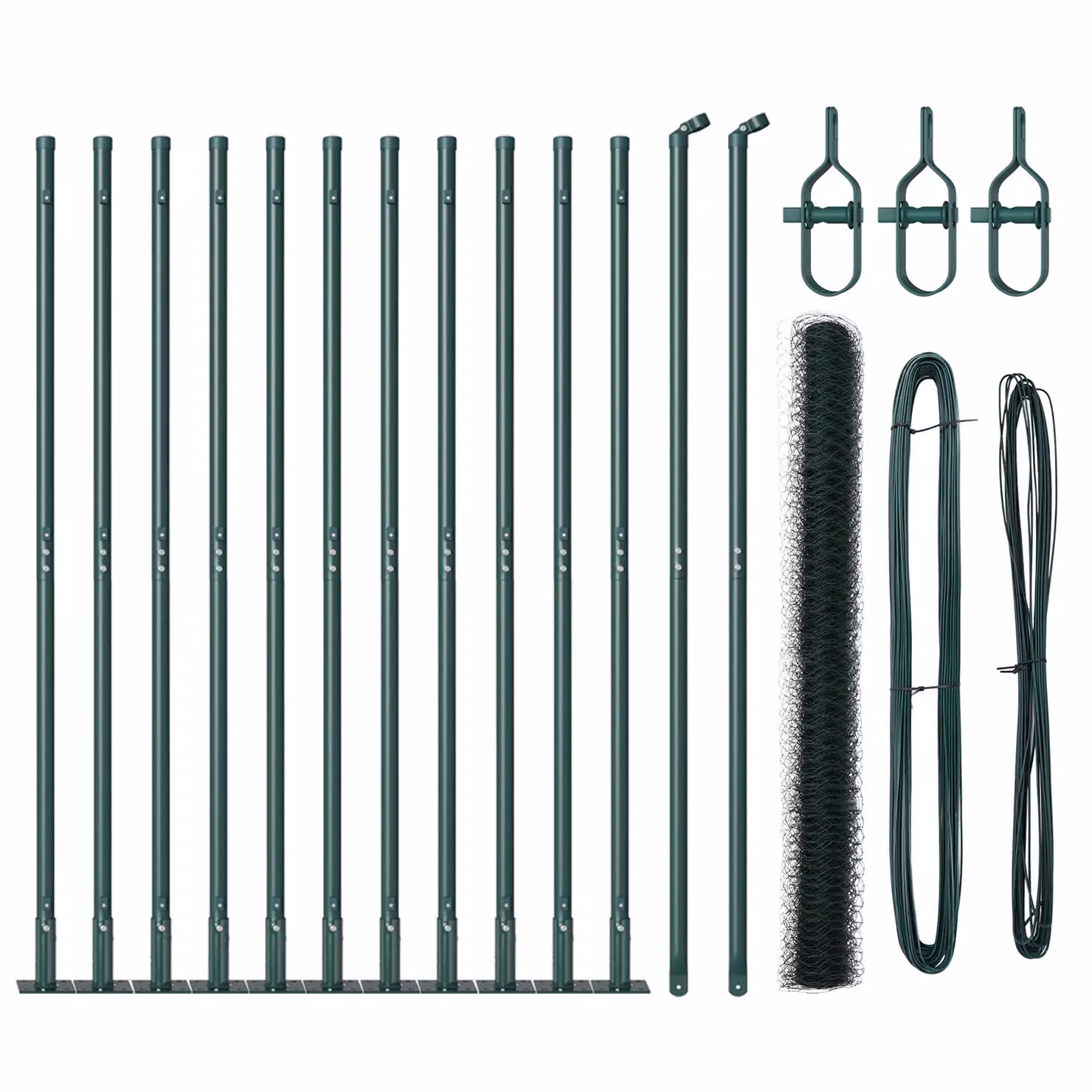 Berkfield Home Green Steel Hexagon Fence, H: 1.6 m x L: 25 m – 2