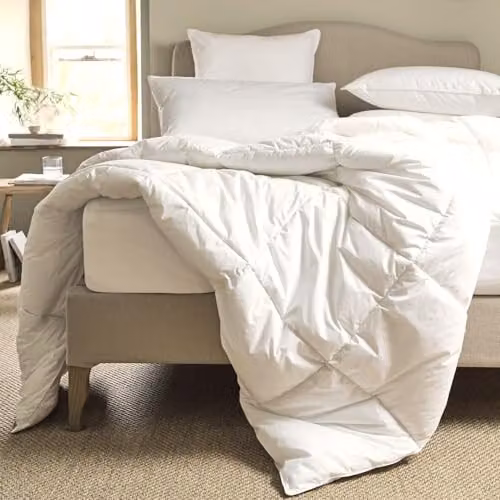 Christy Cloud Loft Lightweight Summer 4.5 Tog Single Duvet in White – 4