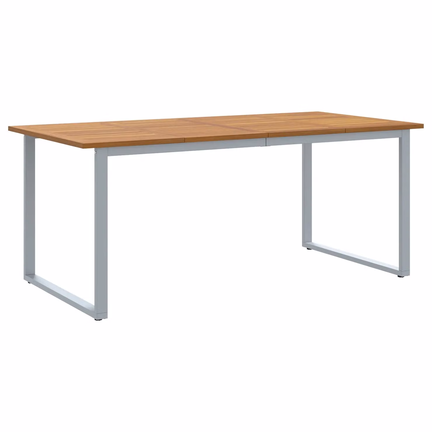 Berkfield Home Outdoor Dining Table in Grey and Brown, Steel and Acacia Wood, W/D/H: 180 x 90 x 75 cm – 2