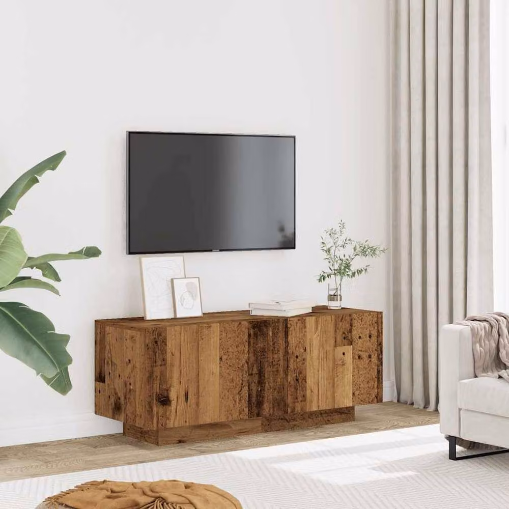 Berkfield Home Old Wood TV Cabinet in Brown, W/D/H: 100 x 35 x 40 cm – 3