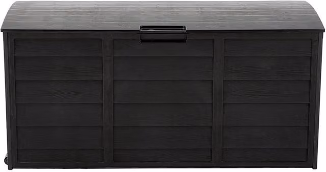 FLAVORA Black Garden Storage Utility Cushion Box