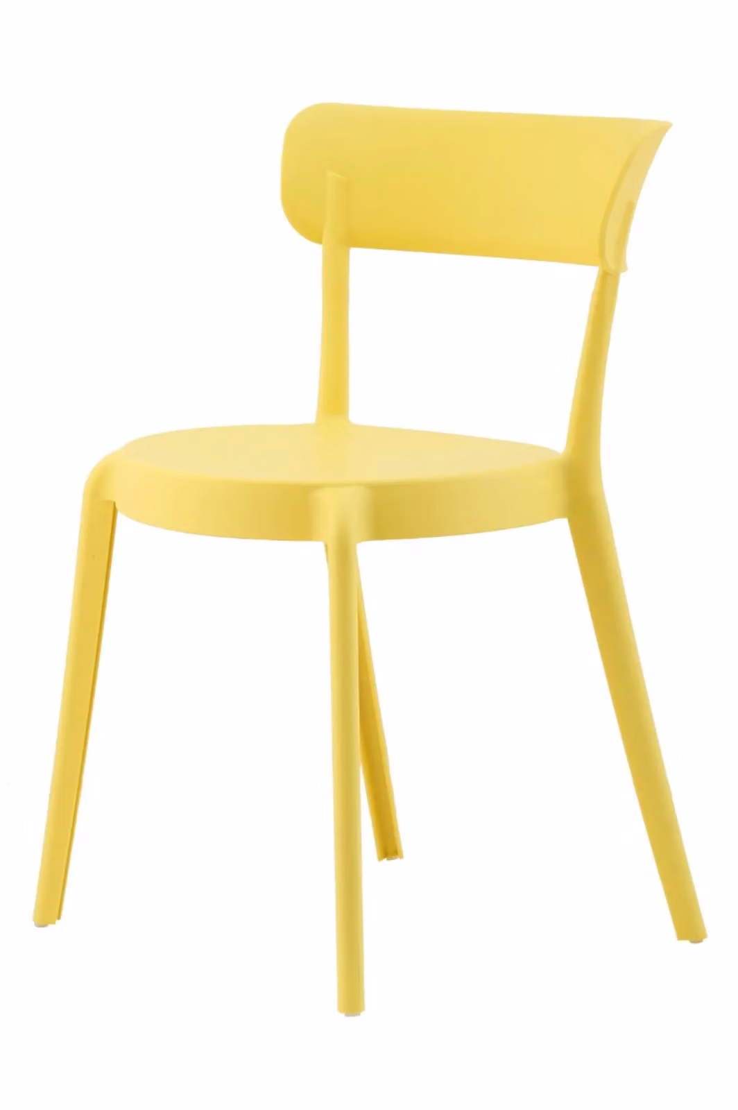Fusion Living Stackable Plastic Bistro Dining Chair in Yellow Matt – 2