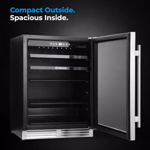 Subcold Integra60 Integrated Undercounter Wine Cooler with Compressor Cooling and LED Light, Stainless Steel, W/D/H: 59.5 x 57.5 x 82.6 cm – 5