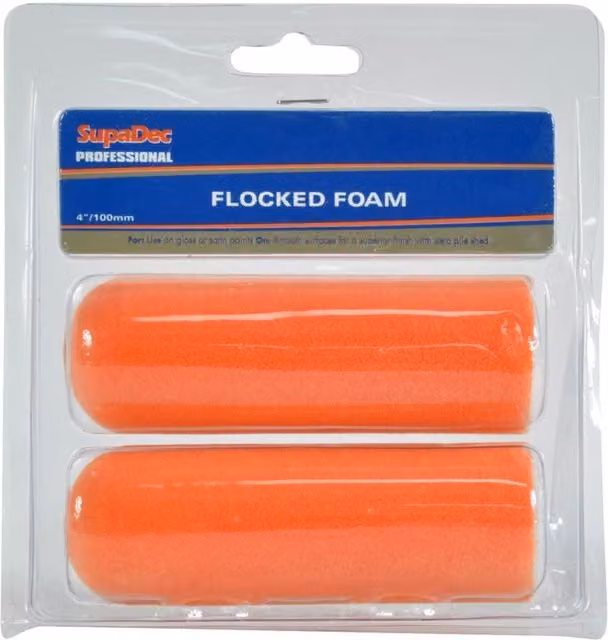 SupaDec Flocked Foam Roller Pack of 2 in Orange – 1
