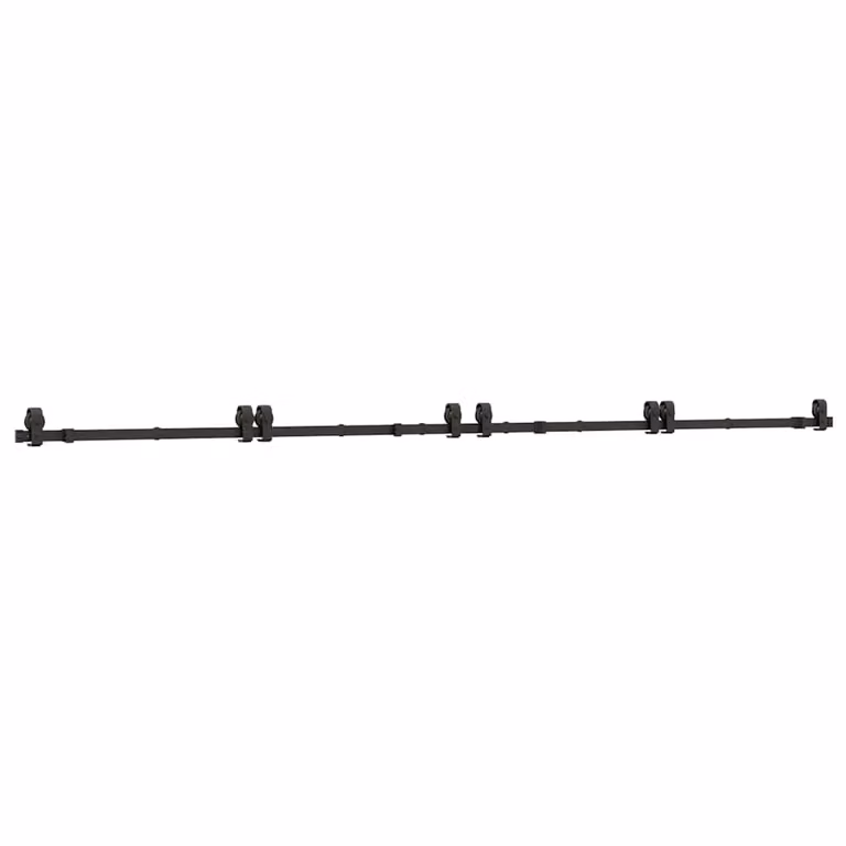 Berkfield Home Sliding Door Hardware Kit in Black Steel