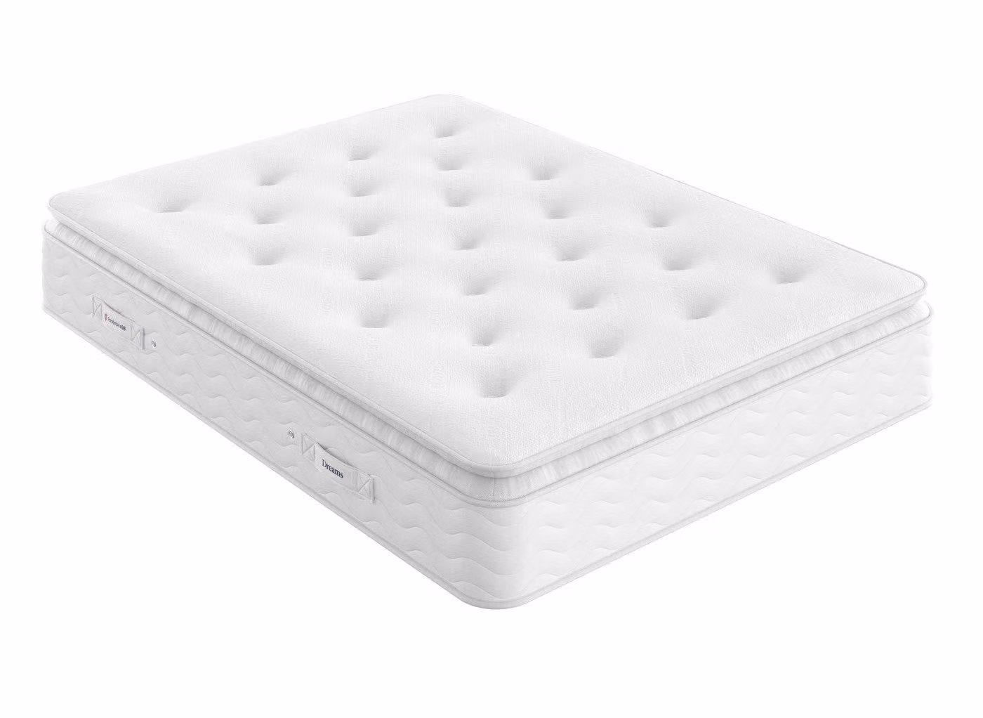 Dream Team Tenby Combination Pillow Top Hybrid Mattress with Memory Foam and Antibacterial Knit Fabric in White