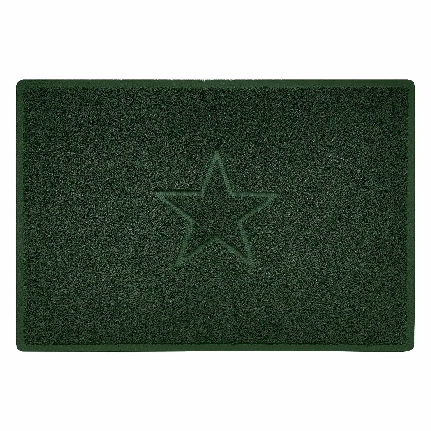 Nicoman Green Embossed Star PVC Spaghetti Door Mat, W: 60 cm, D: 40 cm – 2