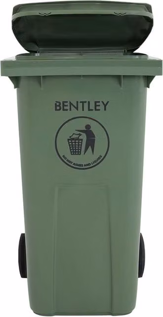 Charles Bentley 240 Litre Green Plastic Wheelie Bin with Flip Lid, H 99 x W 73 x D 58.5 cm – 1