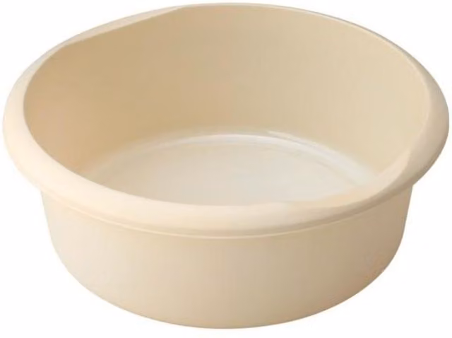 Addis Round Plastic Washing Up Bowl in Beige