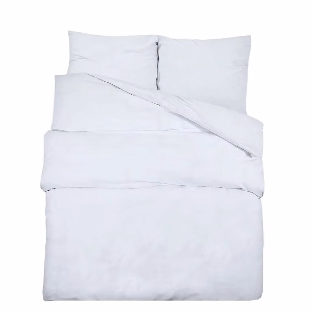 Berkfield Home White Cotton Duvet Cover and Pillowcase Set, W: 260 cm, D: 240 cm – 2