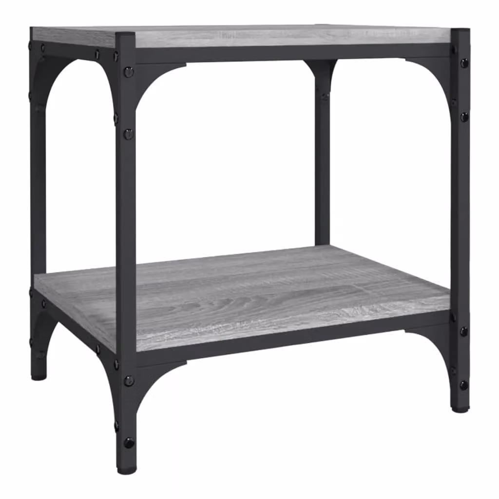 Berkfield Home Grey Sonoma TV Cabinet in Engineered Wood and Steel, W/D/H: 40 x 33 x 41 cm – 2