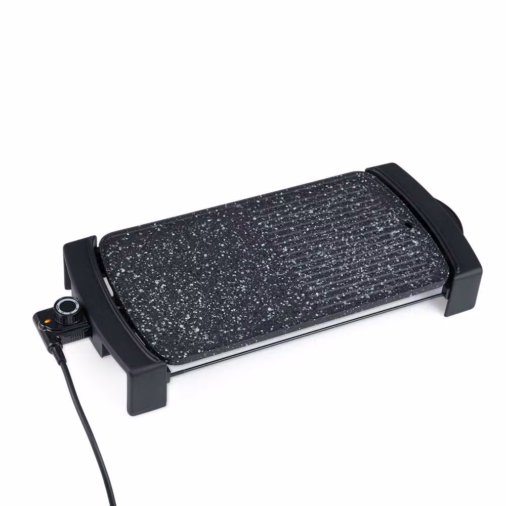 Costway 2-in-1 Electric Grill and Griddle Combo, 2150W Tabletop Model with 2 Nonstick Aluminium Zones, Black – 7