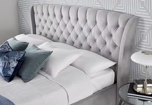 Bedmaster Newton Velvet 4 Drawer Storage Bed, Grey, W/D/H: 180 x 200 x 174 cm – 2