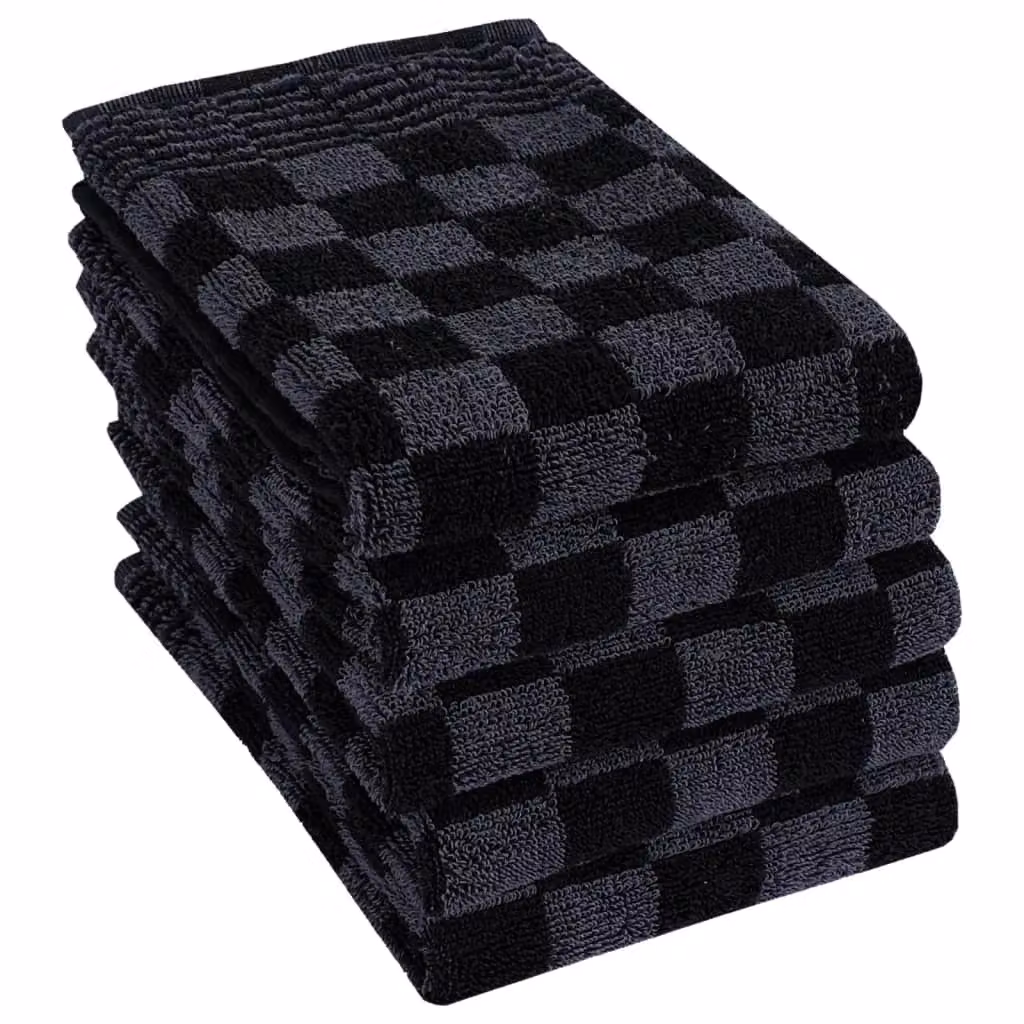 Berkfield Home 20 Piece Cotton Towel Set in Black and Grey – 3