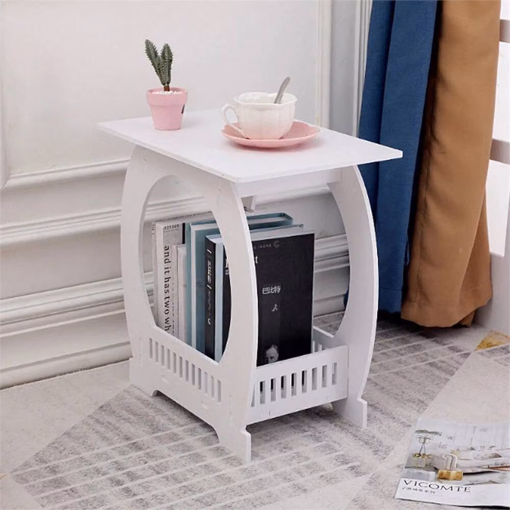 SPETLEK Modern European Style Arch Design Small Bedside Coffee Table in White – 2