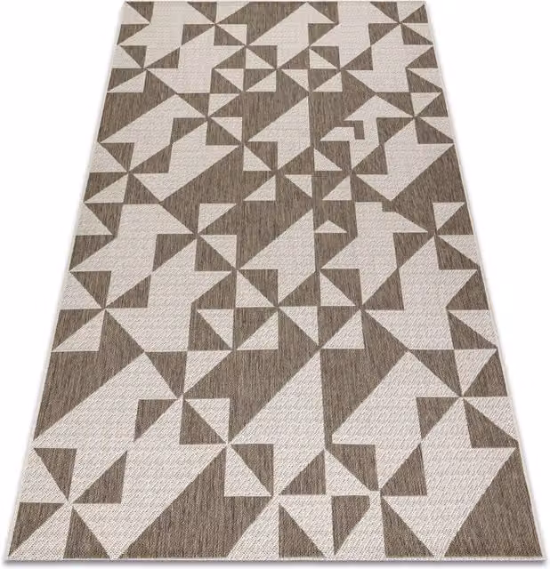 RugsX Floorlux Geometric Modern Rug in Beige, W/D/H: 170 x 120 x 0.6 cm – 1