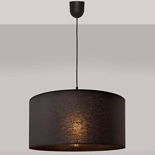 Netlighting Alba Cylindrical Pendant Ceiling Light Black, Diameter: 40 cm – 3