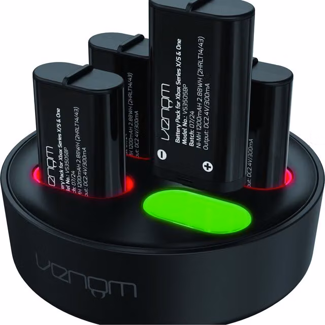 Venom 4 Pack Li-ion Xbox Battery with USB-C Charge Dock, Black