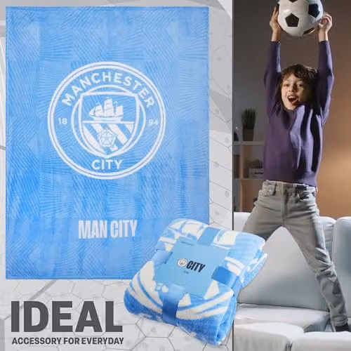 Manchester City Fleece Blanket in Blue, W/D/H: 125 x 150 cm – 3