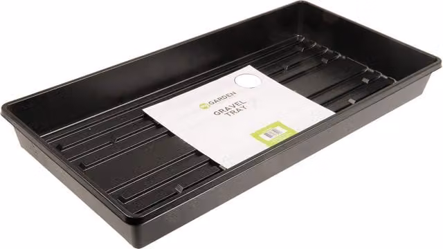 My Garden Single Gravel Tray Planter Tub in Black