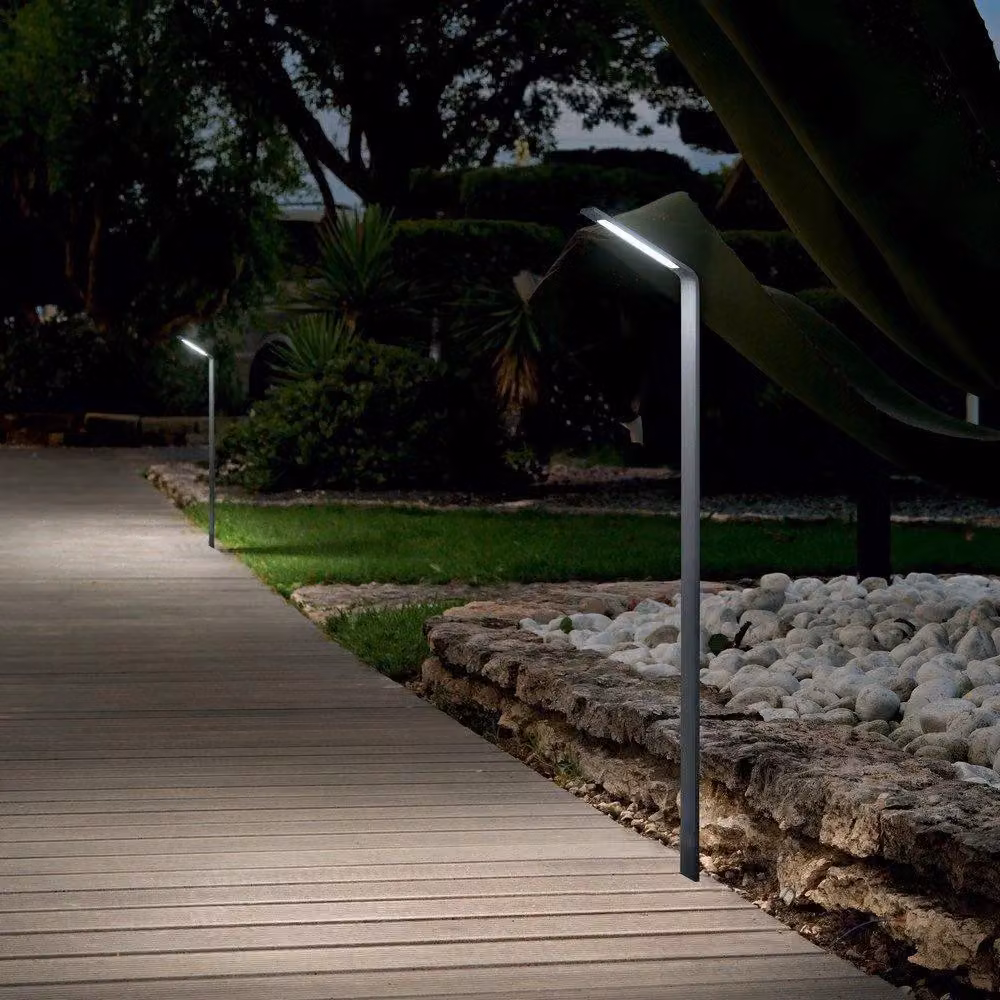 Netlighting Agos LED Outdoor Short Bollard in Black, IP54, 3000K Warm White – 2