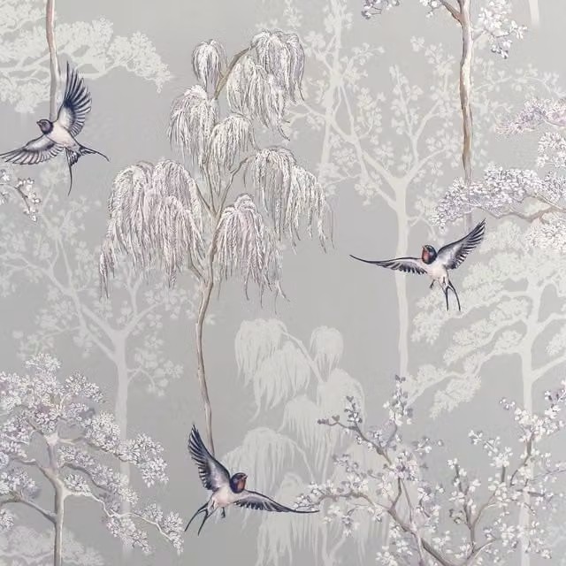 Arthouse Garden Wallpaper in Grey