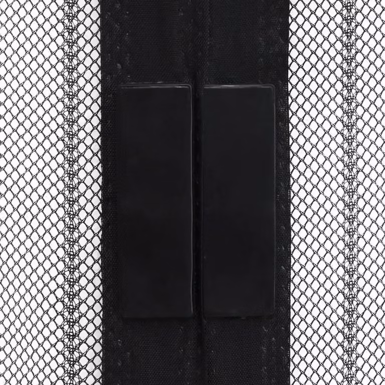 Berkfield Home Insect Door Curtains with Magnetic Blocks, Black, 2 Pack, W: 100 cm, H: 220 cm