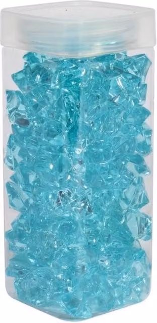 KDMD Large Turquoise Acrylic Stones in Square Jars, 2 Pack, 300g per jar – 1