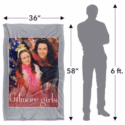 Warner Bros. Gilmore Girls Rory's Birthday Super Soft Fleece Throw Blanket, Multicolour, W: 91 cm, D: 147 cm – 4