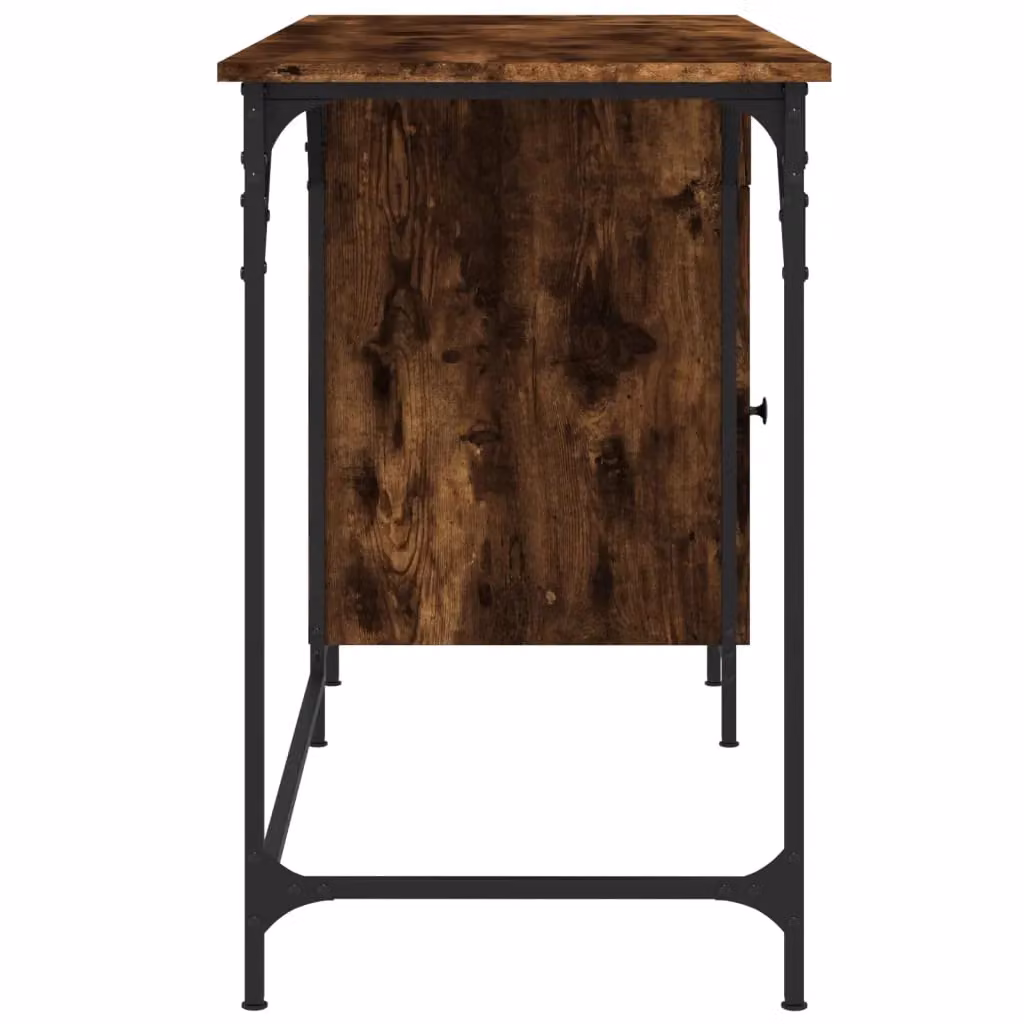 Berkfield Home Computer Desk in Smoked Oak Brown, W/D/H: 131 x 48 x 75 cm – 3