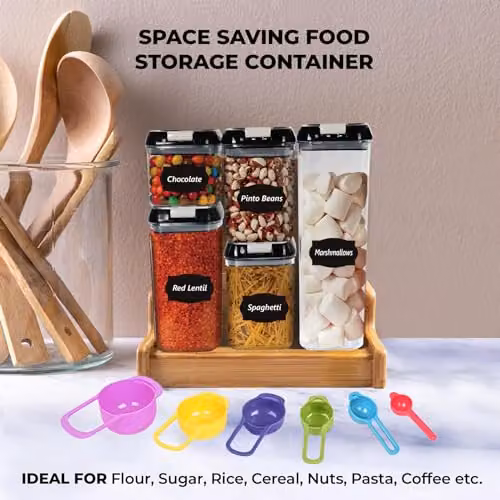 MantraRaj Airtight Plastic Food Storage Container Set of 5 in Transparent – 2