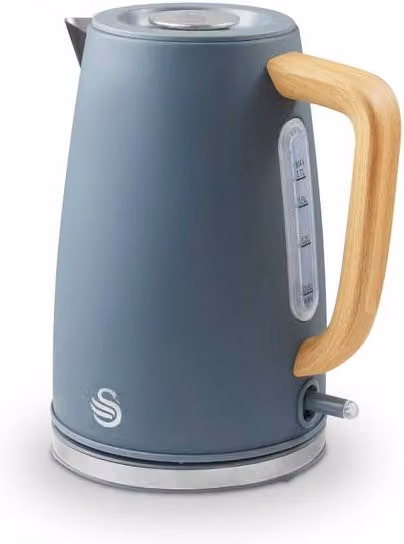 Swan Fjord 1.7l Jug Kettle in Grey with Auto Shut-off and Limescale Filter – 1