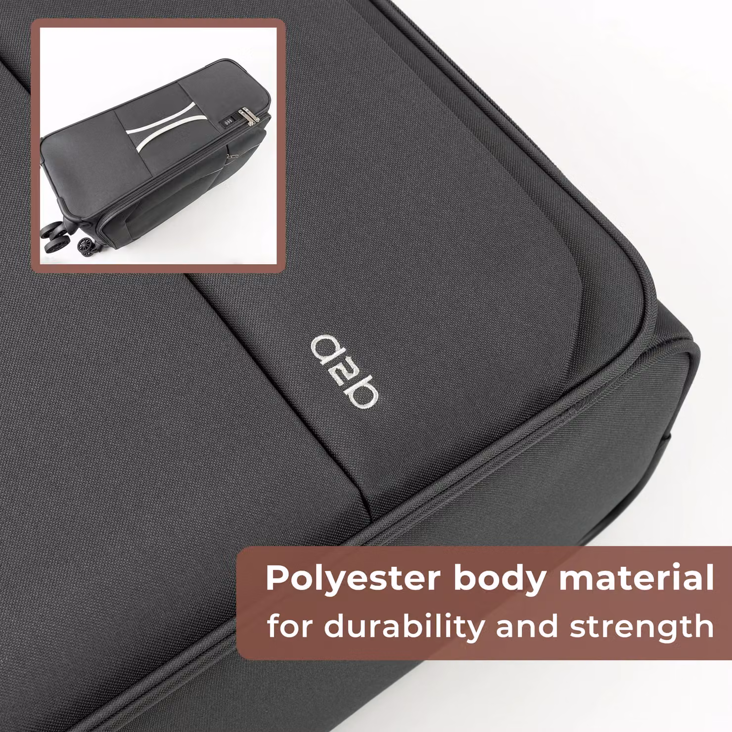 A2B Odyssey 4 Piece Soft Sided Lightweight Suitcase Set in Grey – 5