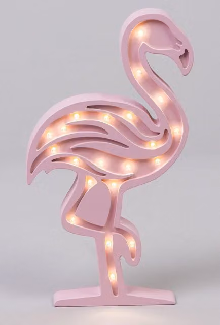 BHS Lighting Glow Flamingo LED Table Lamp in Pink