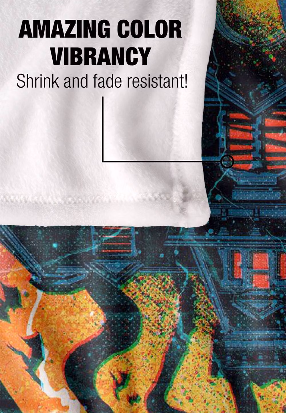 Stranger Things Eddie Munson Upside Down Creep House Poster Fleece Throw Blanket, White, W/D/H: 152 x 127 cm – 4
