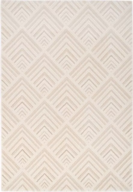 The Rug House Diamond Living Area Rug in Beige, W: 170 cm, D: 120 cm