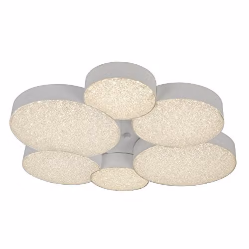 Mantra White LED Ring Ceiling Light with Remote Control, Dimmable, 2830lm, W/D/H: 60.5 x 40 x 10 cm