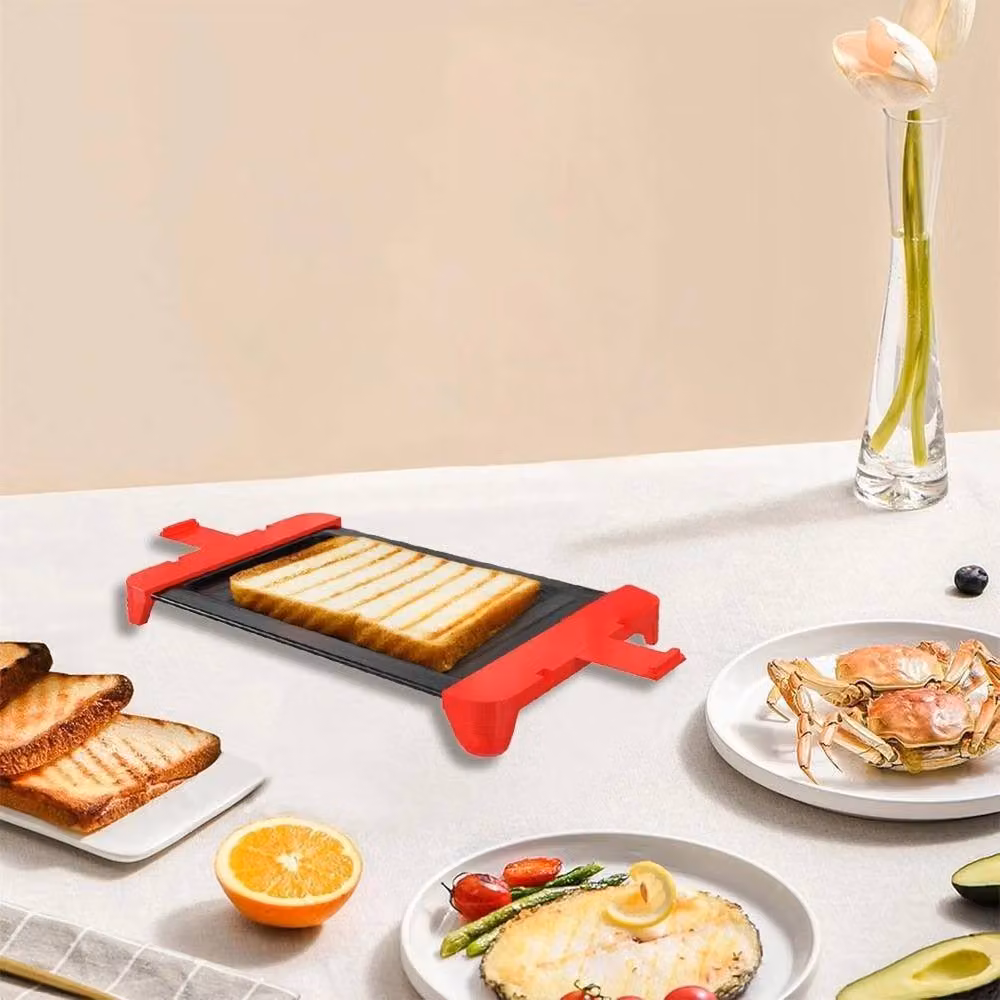 PAWNORA Microwave Grill and Toastie Maker in Black and Red – 4